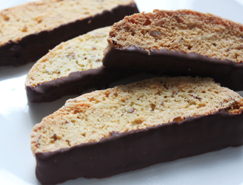 Chocolate-Dipped Almond Biscotti