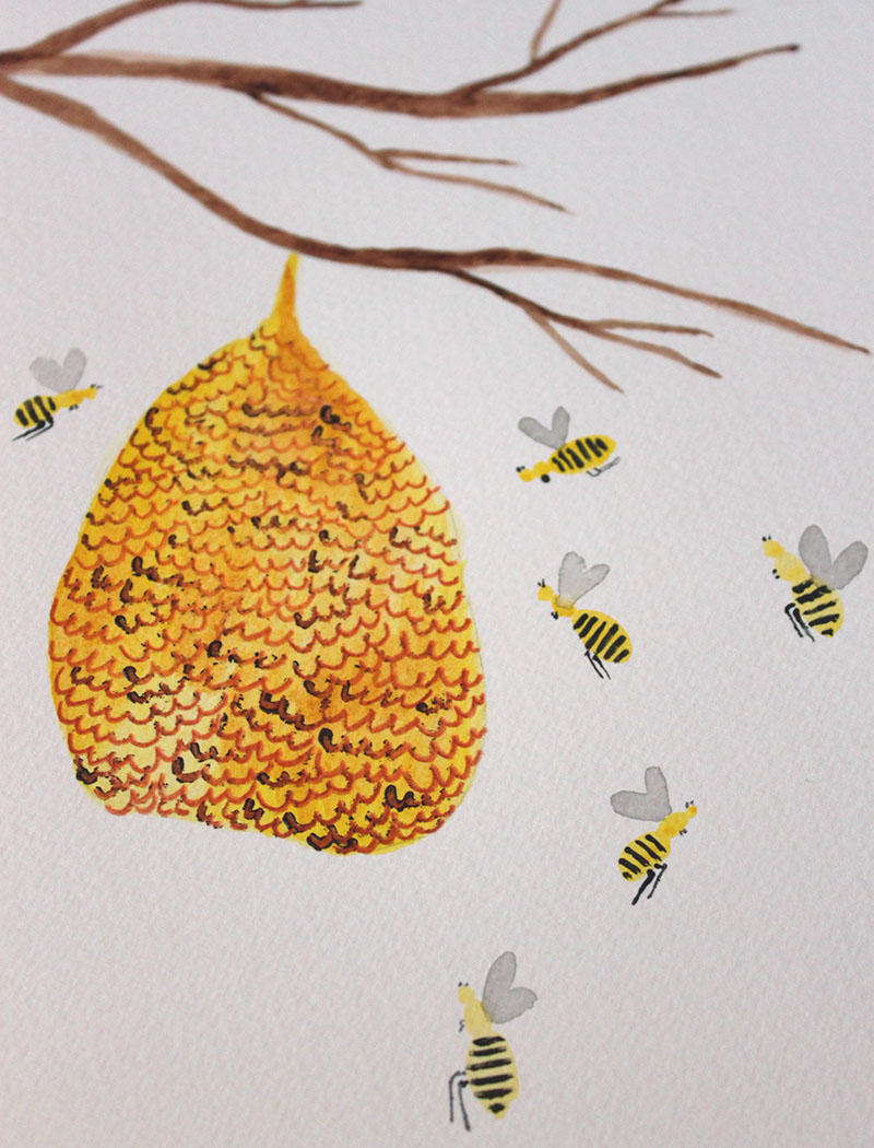 Beehive Watercolor Painting Tutorial Why Don t You Make Me