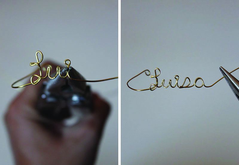 Wire hot sale name bracelet