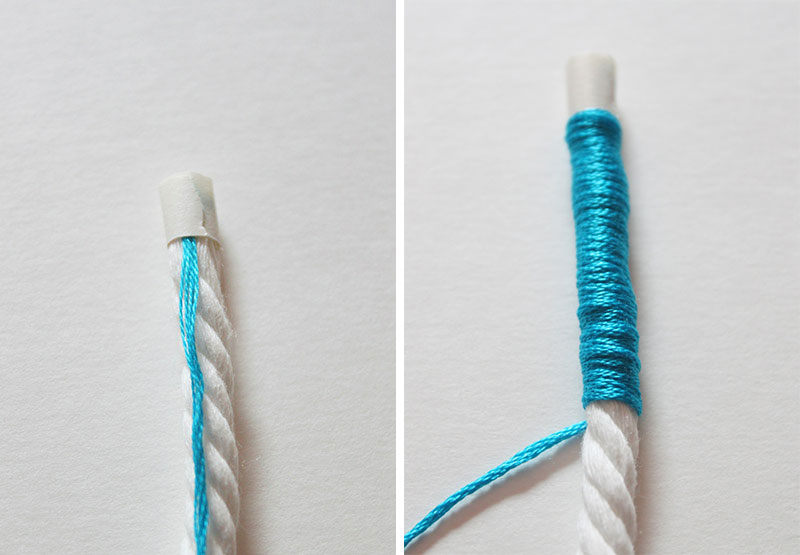 Embroidery Thread Wrapped cable