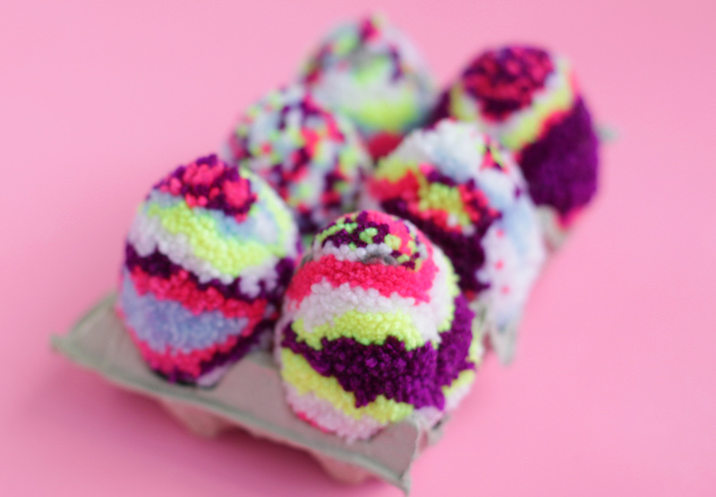 EASTER EGG YARN POMS Mad in Crafts