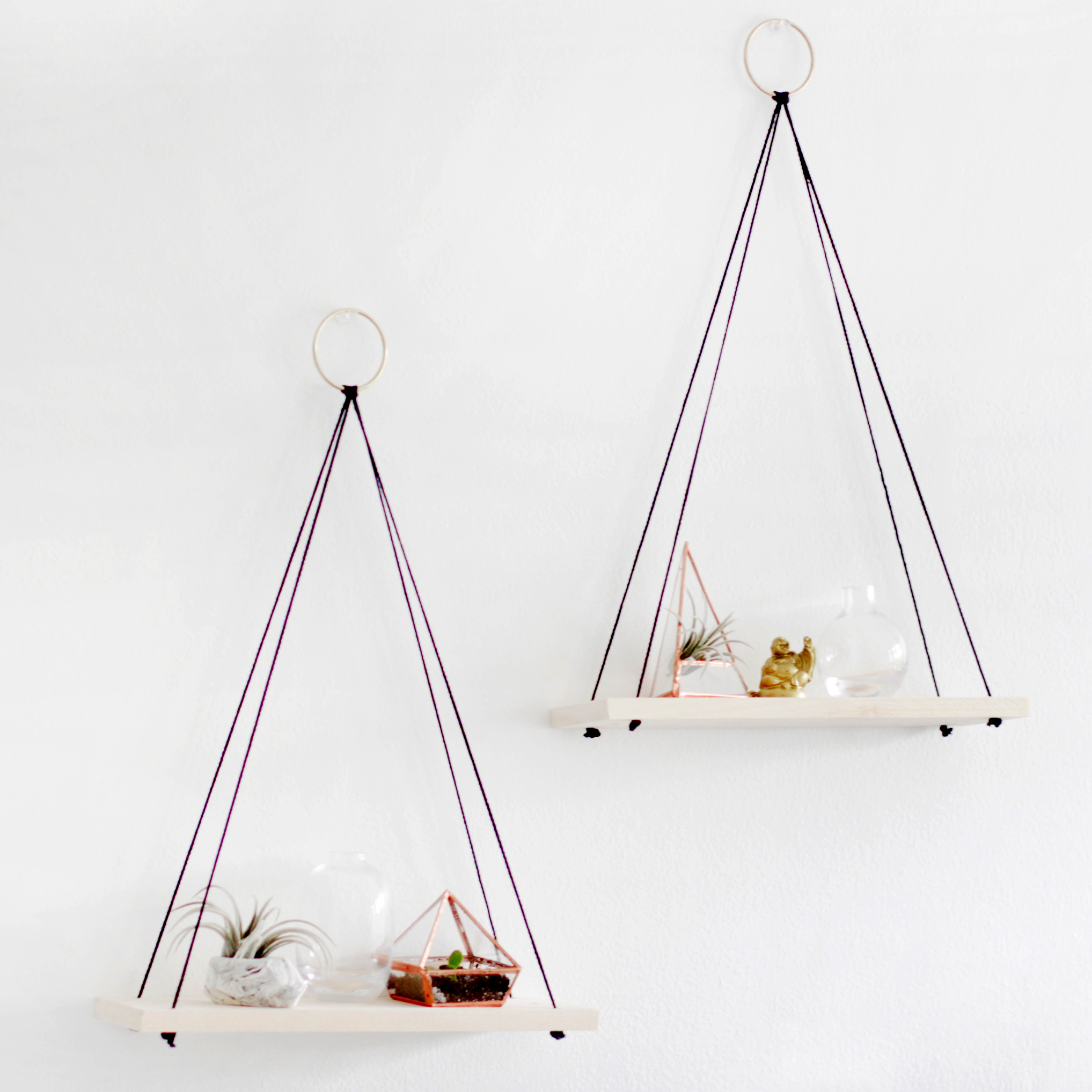 Diy deals hanging shelves