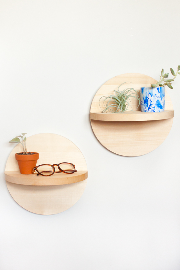 how to make a circular wooden shelf