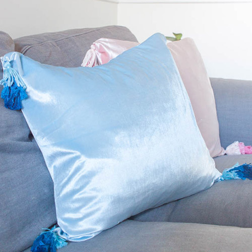Anthropologie Inspired Tasseled Velvet Pillows