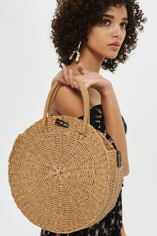 Round rattan best sale bag topshop