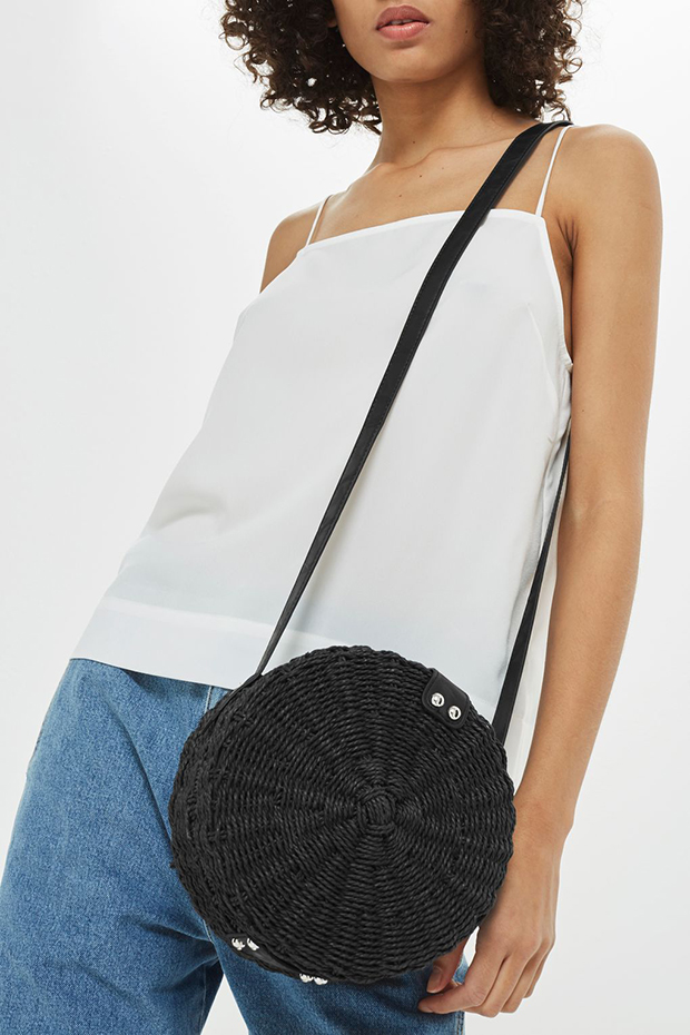 Round straw best sale bag topshop