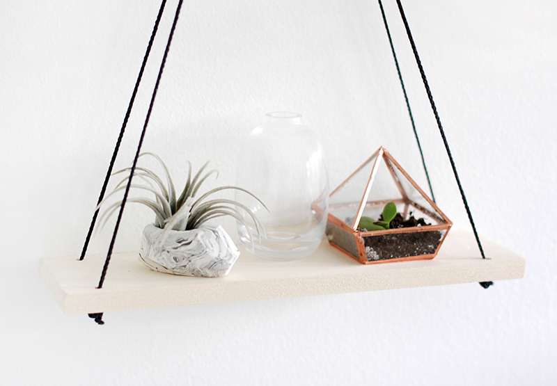 Diy Hanging Shelves Why Don T You, How To Hang Hanging Shelves With Rope
